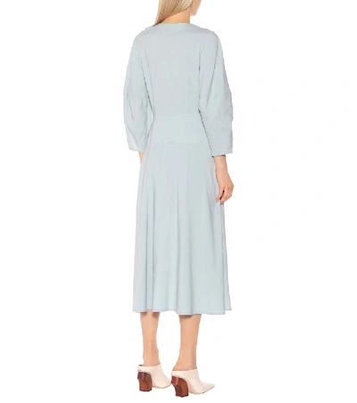 Shop Rejina Pyo Michaela Cotton-blend Midi Dress In Blue