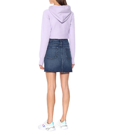 Shop Frame Le Mini Denim Miniskirt In Blue