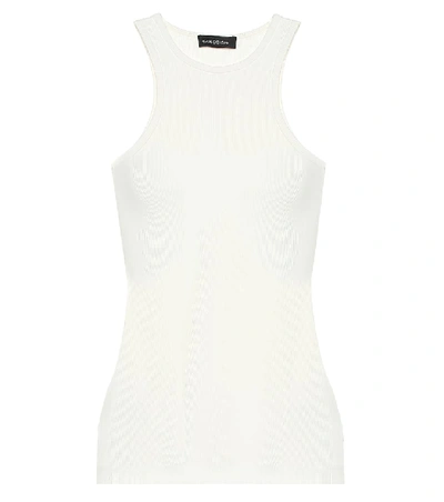 Shop Goldsign The Rib Stretch-jersey Tank Top In White