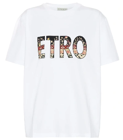 Shop Etro Cotton T-shirt In White