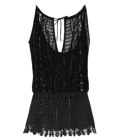 Shop Melissa Odabash Chelsea Embroidered Cotton Minidress In Black