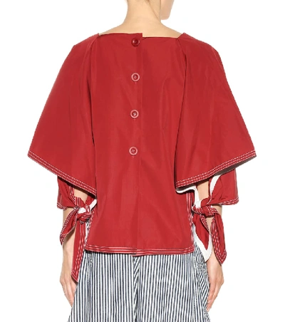 Shop Chloé Cotton Blouse In Red