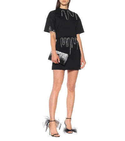 Shop Christopher Kane Crystal-embellished Miniskirt In Black