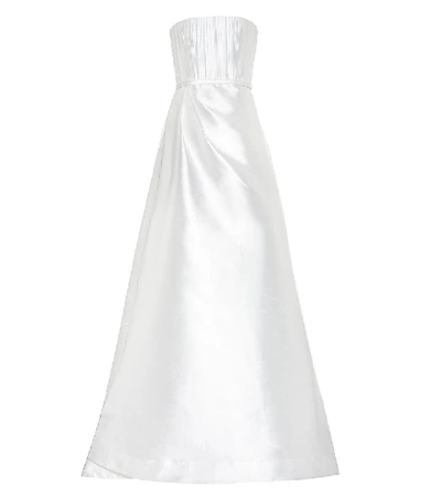 Shop Alex Perry Georgia Silk Bridal Gown In White