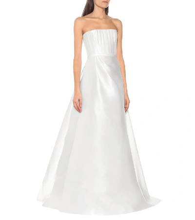 Shop Alex Perry Georgia Silk Bridal Gown In White