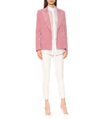 Shop Isabel Marant Étoile Alsey Velvet Blazer In Pink