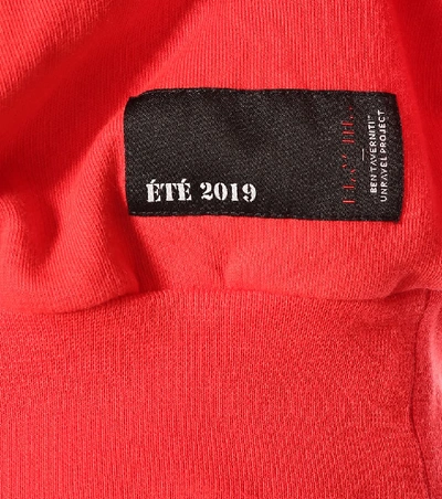 Shop Ben Taverniti Unravel Project Lace-up Cotton Sweatshirt In Red