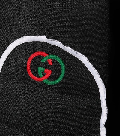 Shop Gucci Technical Jersey Track Jacket In Black