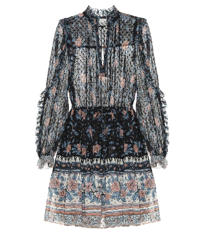 Shop Ulla Johnson Dani Floral Silk Georgette Dress In Multicoloured