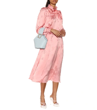 Shop Alexa Chung Jacquard Midi Skirt In Pink