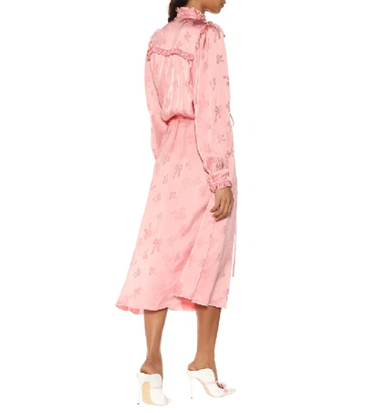 Shop Alexa Chung Jacquard Midi Skirt In Pink