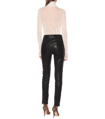 Shop Citizens Of Humanity Harlow High-rise Skinny Leather Pants In Black