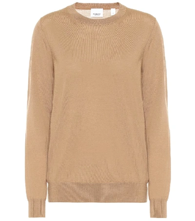 Shop Burberry Merino Wool Sweater In Beige