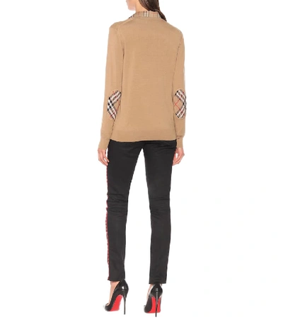 Shop Burberry Merino Wool Sweater In Beige