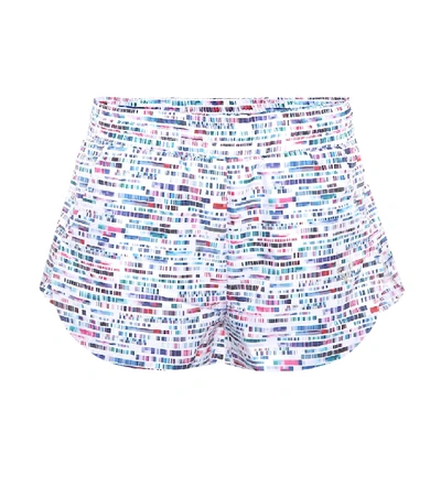 Shop Lucas Hugh Glitch Shorts In Multicoloured