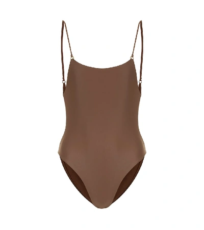 Shop Jade Swim Hinge Swimsuit In Brown
