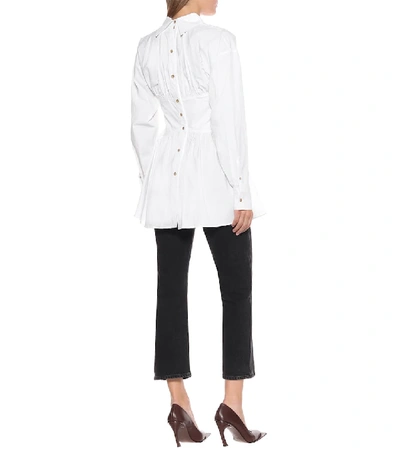 Shop Rejina Pyo Vera Cotton-poplin Blouse In White