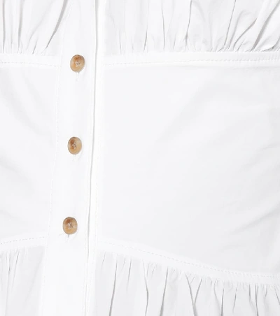 Shop Rejina Pyo Vera Cotton-poplin Blouse In White