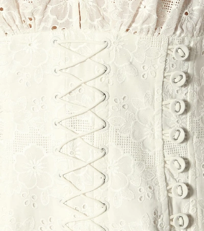 Shop Zimmermann Honour Corset Lace Minidress In White