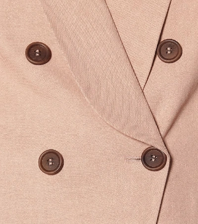 Shop Brunello Cucinelli Linen And Cotton Blazer In Pink