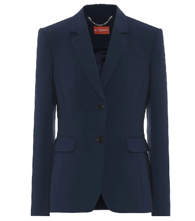 Shop Altuzarra Fenice Crêpe Blazer In Blue