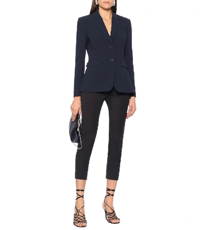 Shop Altuzarra Fenice Crêpe Blazer In Blue