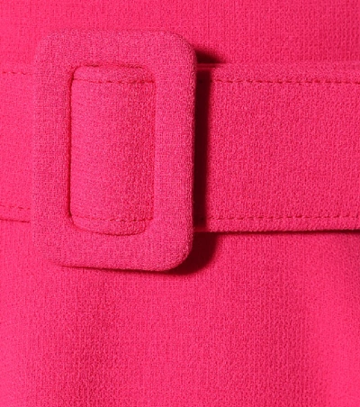 Shop Oscar De La Renta Stretch Wool Dress In Pink