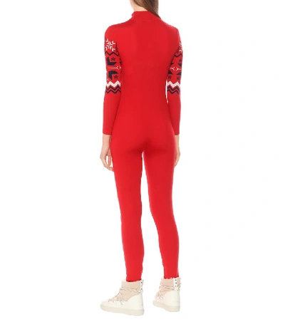 Shop Perfect Moment Nordic Merino Wool Jumpsuit In Red