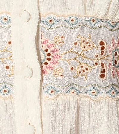 Shop Zimmermann Veneto Cotton And Silk Minidress In White