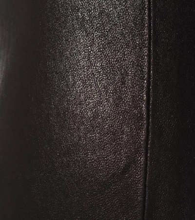 Shop J Brand High-rise Leather Leggings In Black