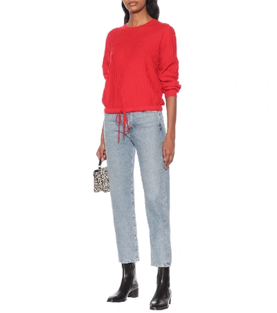 Shop Apc Taeko Merino Wool Sweater In Red