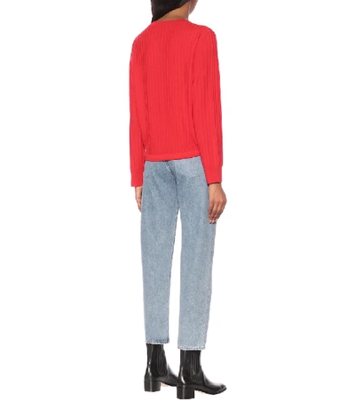 Shop Apc Taeko Merino Wool Sweater In Red