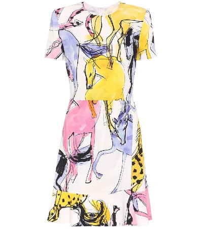 Shop Stella Mccartney Dariana Printed Crêpe Dress In Multicoloured