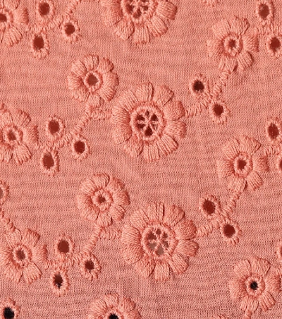 Shop See By Chloé Cotton Eyelet Top In Pink