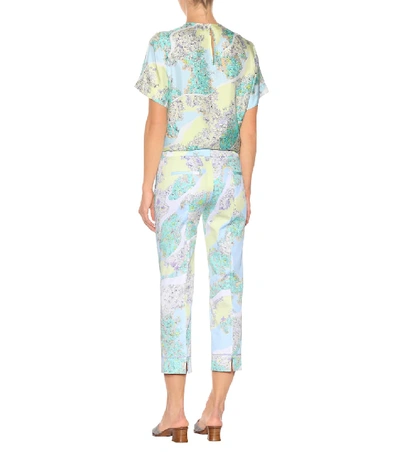 Shop Emilio Pucci Printed Cotton Pants In Multicoloured