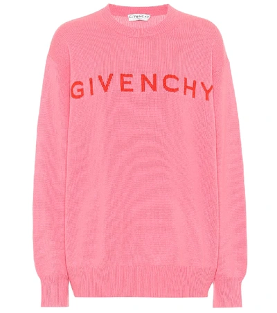 Shop Givenchy Logo Cashmere Sweater In Pink