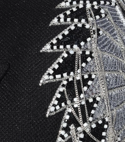 Shop Balmain Crystal-embellished Blazer In Black