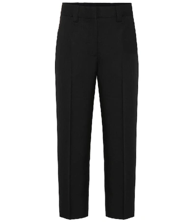 Shop Acne Studios Wool-blend Twill Straight Pants In Black