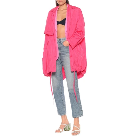 Shop Jacquemus La Parka Ouro Taffeta Coat In Pink