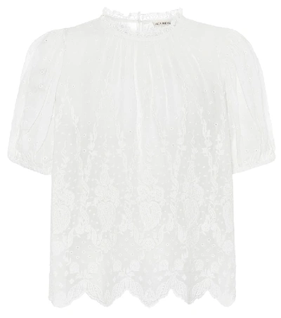 Shop Ulla Johnson Emmie Cotton Blouse In White