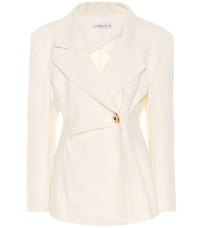 Shop Rejina Pyo Jodie Linen And Cotton Blazer In White