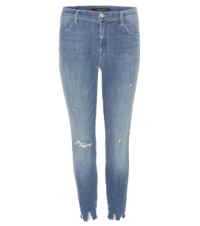 Shop J Brand Alana High-rise Cropped Jeans In Blue