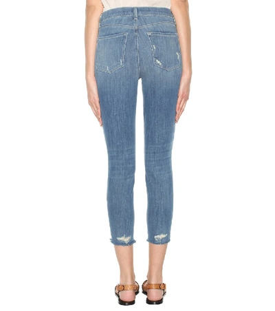 Shop J Brand Alana High-rise Cropped Jeans In Blue