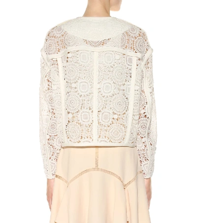Shop Chloé Lace Cardigan In White
