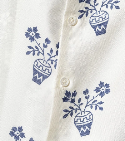 Shop Monse Printed Silk-twill Shirt In White