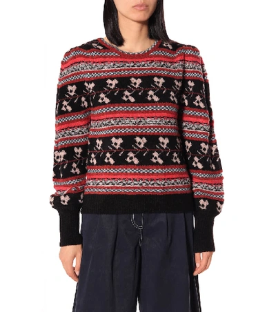 Shop Ulla Johnson Nona Wool-blend Sweater In Black