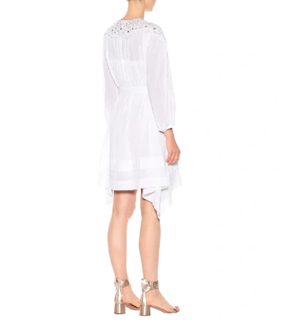 Shop Isabel Marant Étoile Rita Embroidered Cotton Dress In White