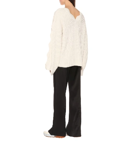 Shop Stella Mccartney Cotton And Wool Sweater In White