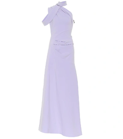 Shop Maticevski Inclination Stretch-crêpe Gown In Purple