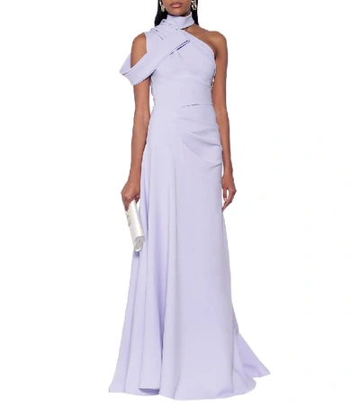 Shop Maticevski Inclination Stretch-crêpe Gown In Purple